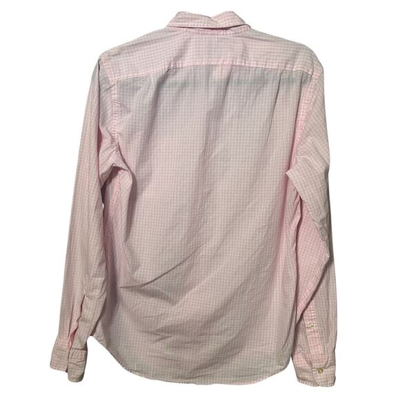 JCrew Mens Slim Fit Tailored Pink and White Shirt Size Small - Picture 3 of 4